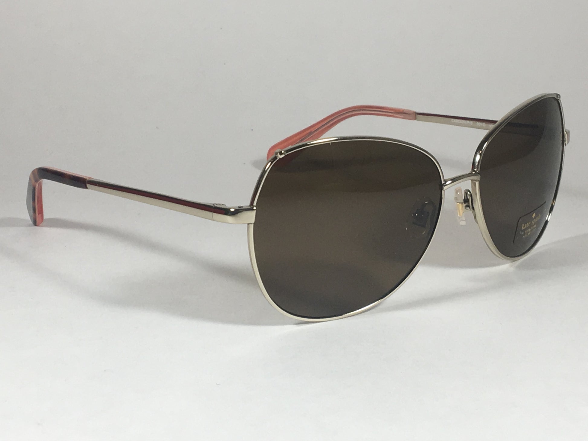 Kate Spade Polarized Candida 03Yg Vw Pilot Sunglasses Womens Silver Aviator Brown Lens - Sunglasses