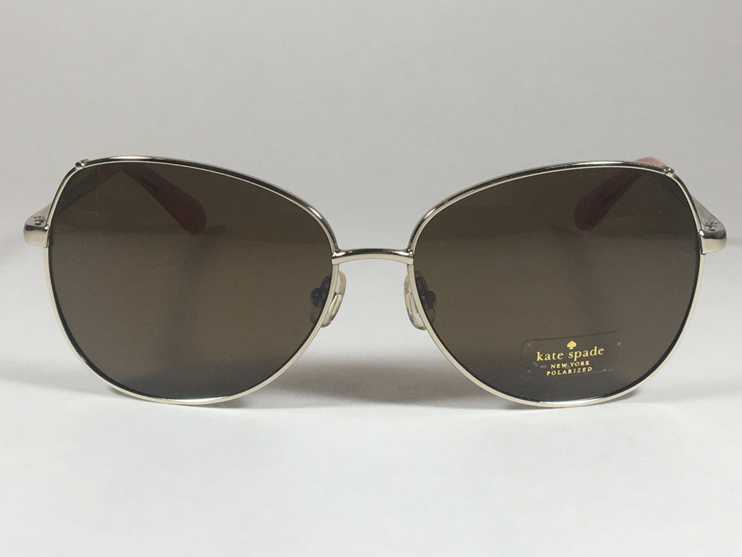 Kate Spade Polarized Candida 03Yg Vw Pilot Sunglasses Womens Silver Aviator Brown Lens - Sunglasses