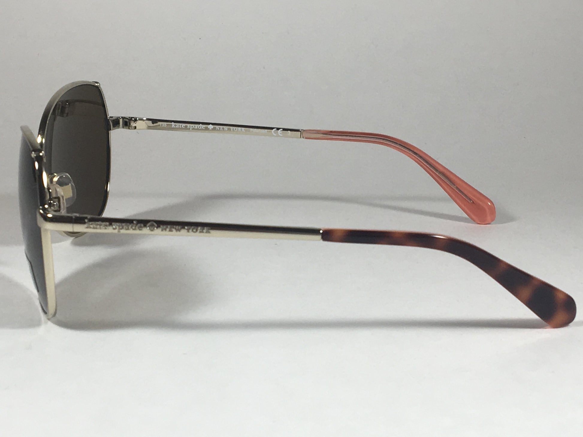 Kate Spade Polarized Candida 03Yg Vw Pilot Sunglasses Womens Silver Aviator Brown Lens - Sunglasses