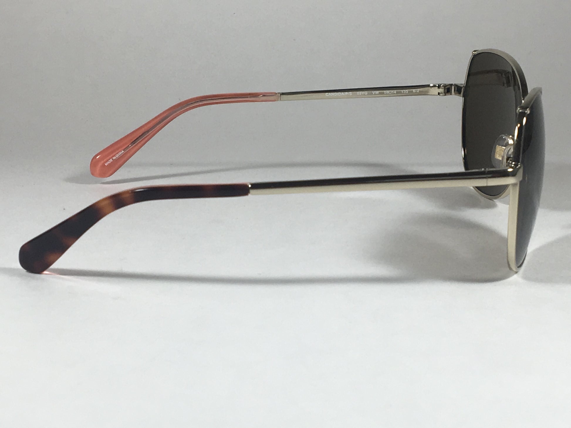 Kate Spade Polarized Candida 03Yg Vw Pilot Sunglasses Womens Silver Aviator Brown Lens - Sunglasses