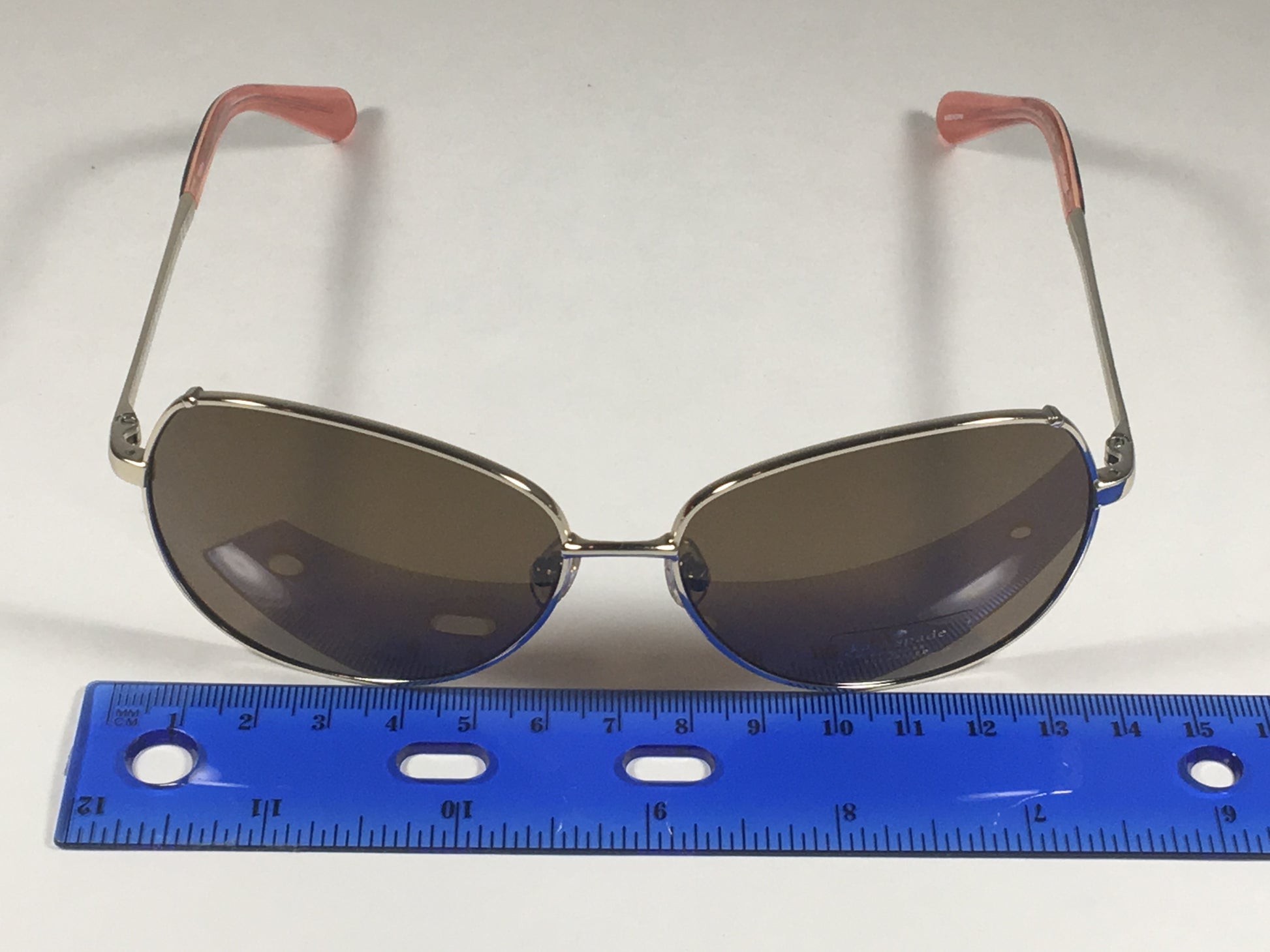 Kate Spade Polarized Candida 03Yg Vw Pilot Sunglasses Womens Silver Aviator Brown Lens - Sunglasses