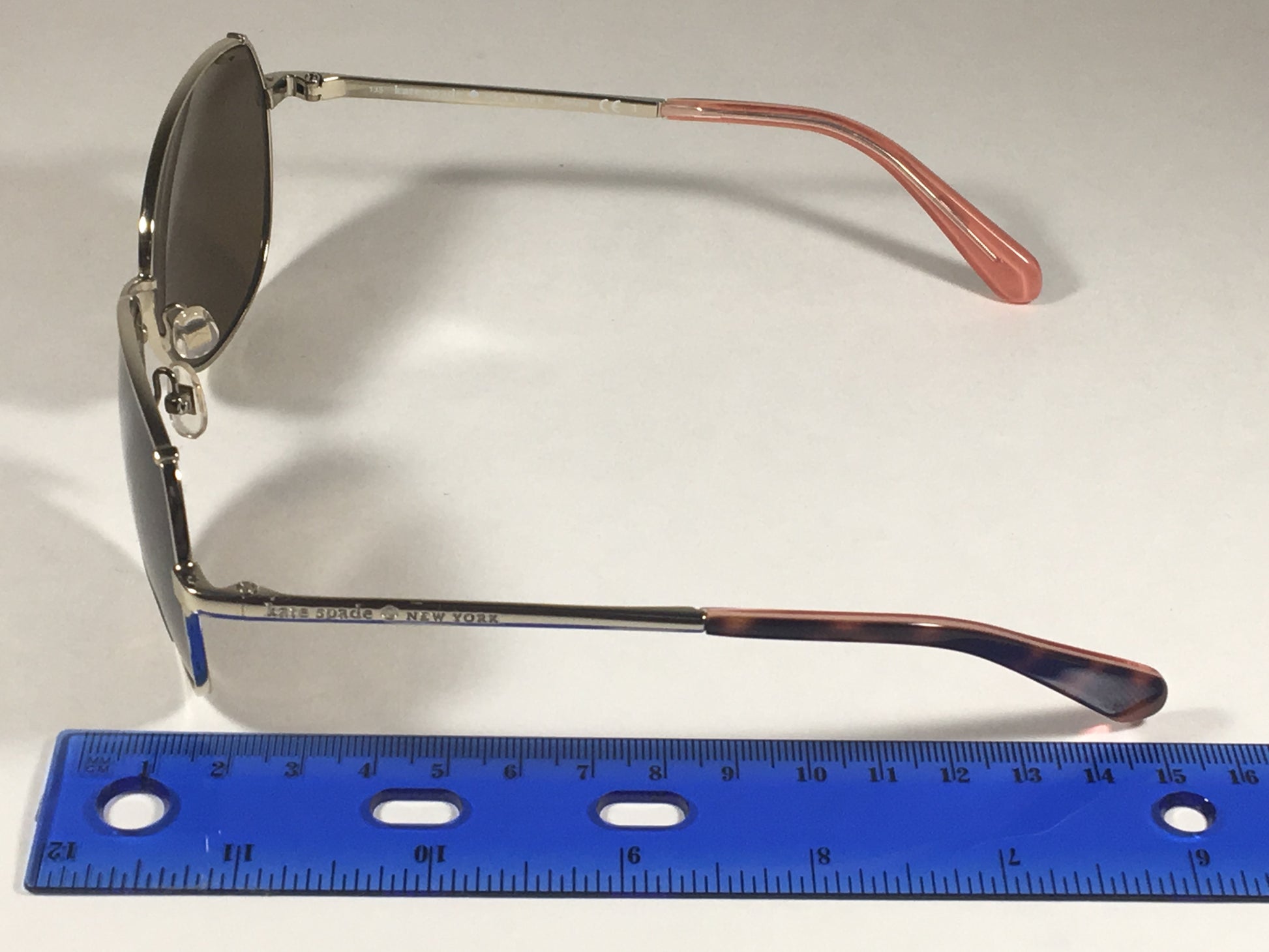 Kate Spade Polarized Candida 03Yg Vw Pilot Sunglasses Womens Silver Aviator Brown Lens - Sunglasses