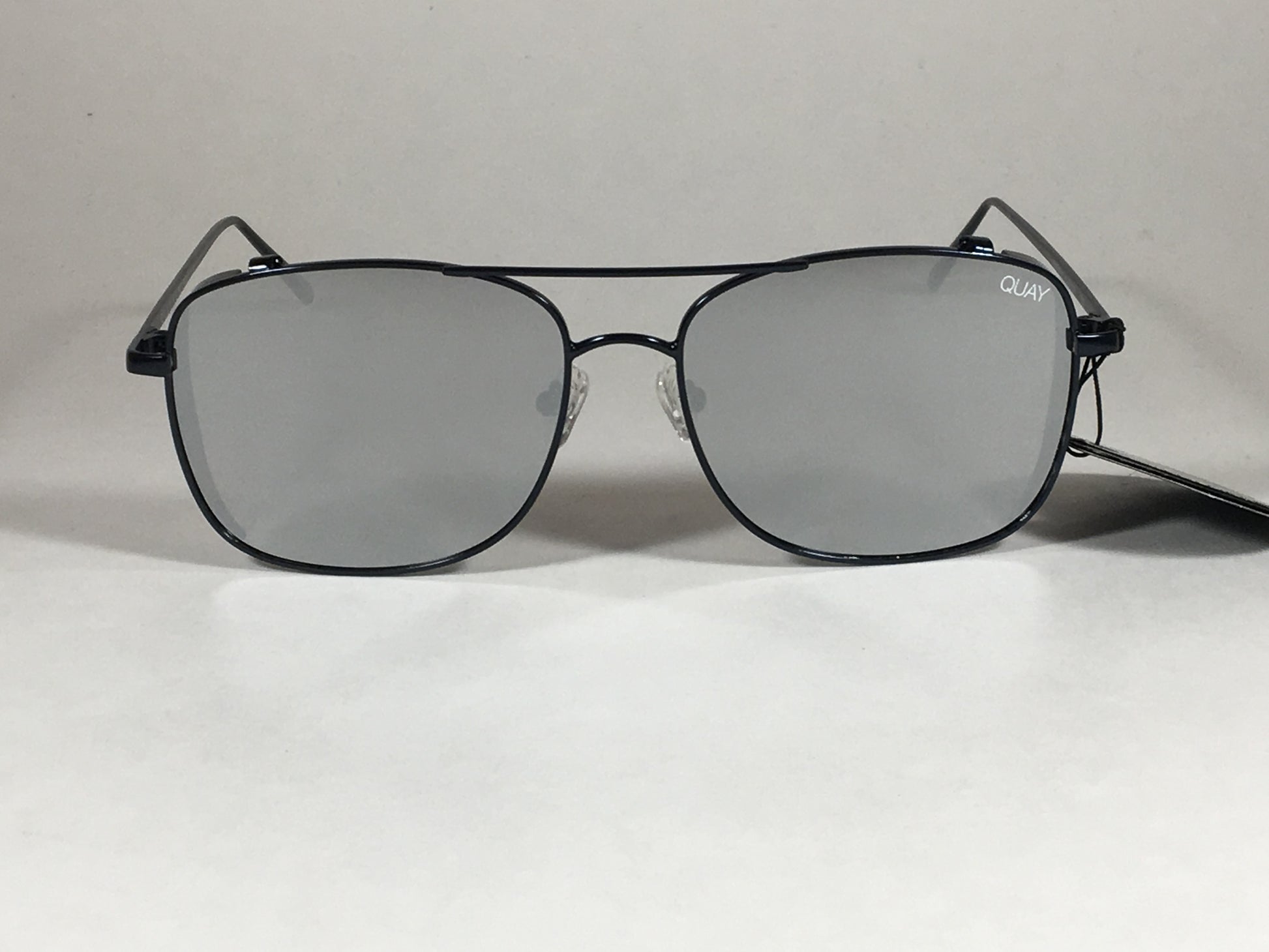 Quay Weekend Warrior Pilot Sunglasses Aviator Dark Navy Metal Silver Mirror Lens Qm000198 Nvy/slv - Sunglasses