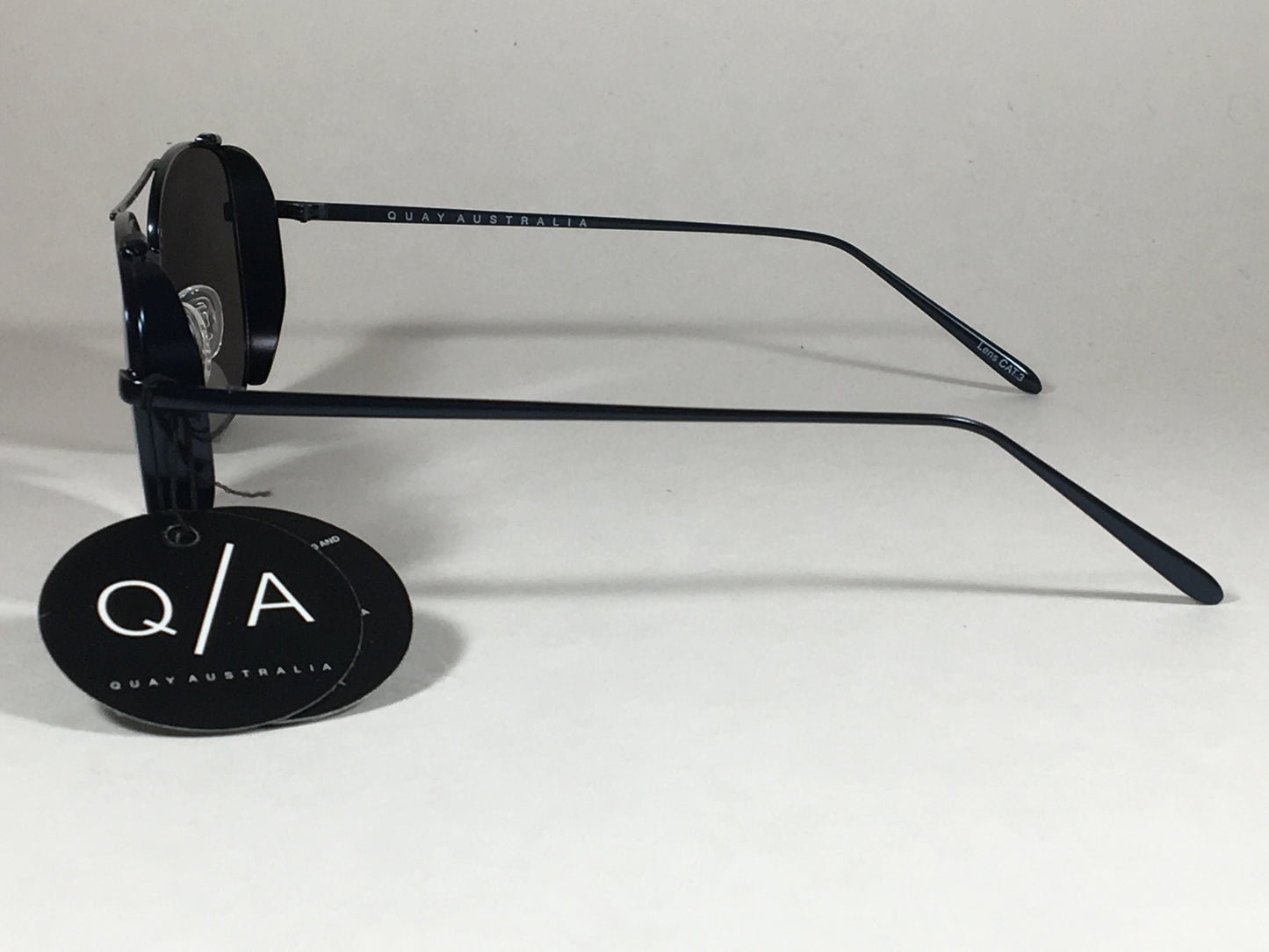 Quay Weekend Warrior Pilot Sunglasses Aviator Dark Navy Metal Silver Mirror Lens Qm000198 Nvy/slv - Sunglasses