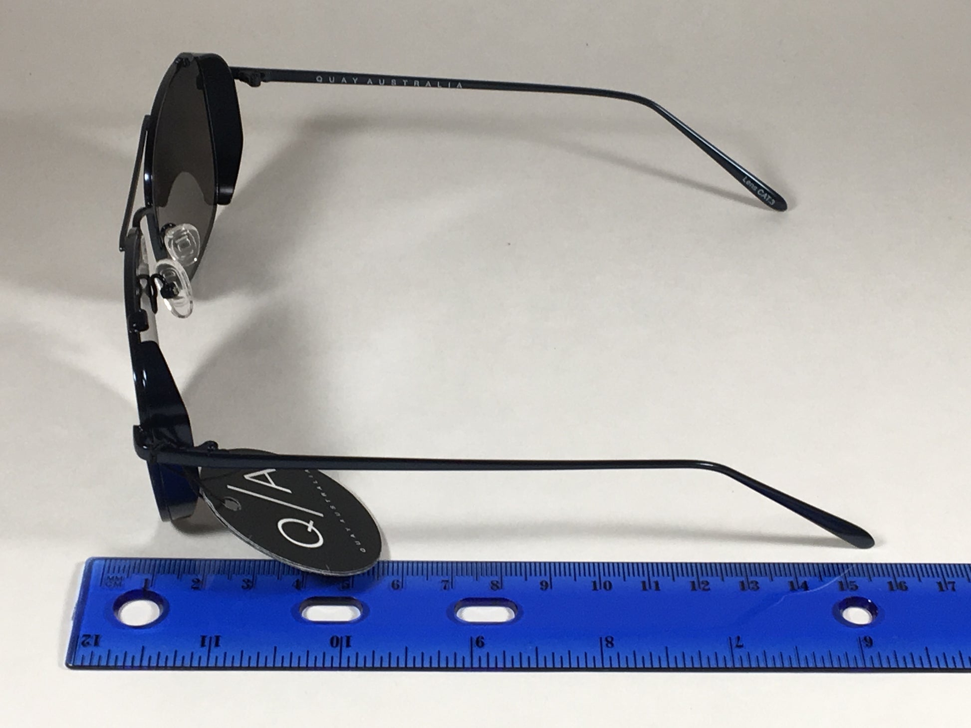 Quay Weekend Warrior Pilot Sunglasses Aviator Dark Navy Metal Silver Mirror Lens Qm000198 Nvy/slv - Sunglasses