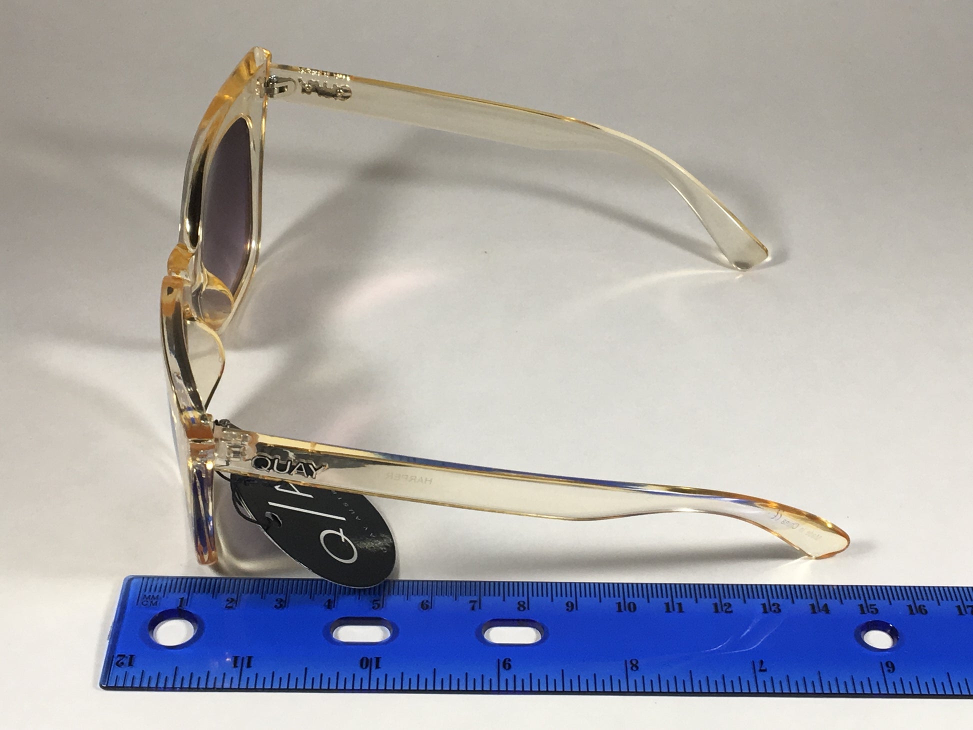 Quay Harper Sunglasses Cat Eye Clear Gold Plastic Gold Pink Mirror Lens Qw000157 Gold/gold - Sunglasses
