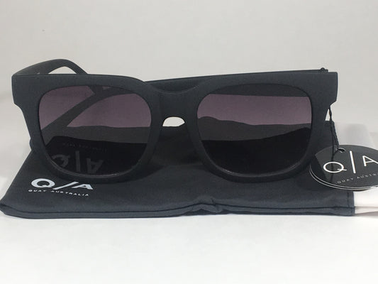 Quay Libre Sunglasses Square Matte Black Rubber Finish Smoke Lens Qu000158 Blk/smk - Sunglasses