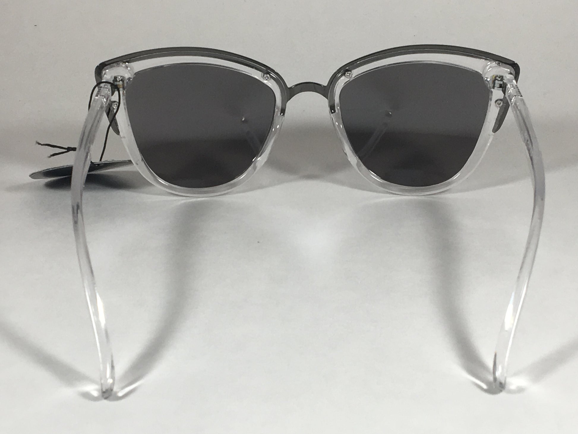 Quay My Girl Sunglasses Cat Eye Clear Crystal Silver Gray Mirror Lens Qw000065 Clr/slv - Sunglasses