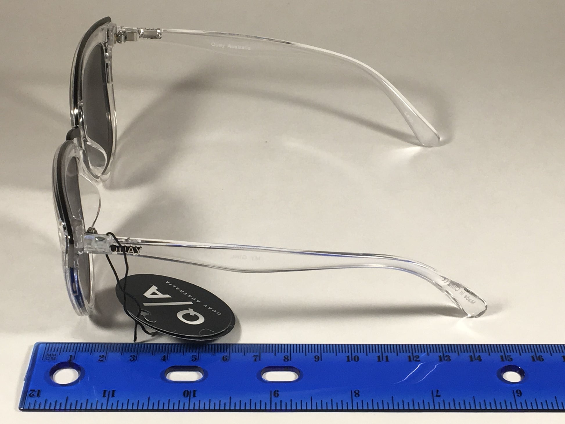 Quay My Girl Sunglasses Cat Eye Clear Crystal Silver Gray Mirror Lens Qw000065 Clr/slv - Sunglasses