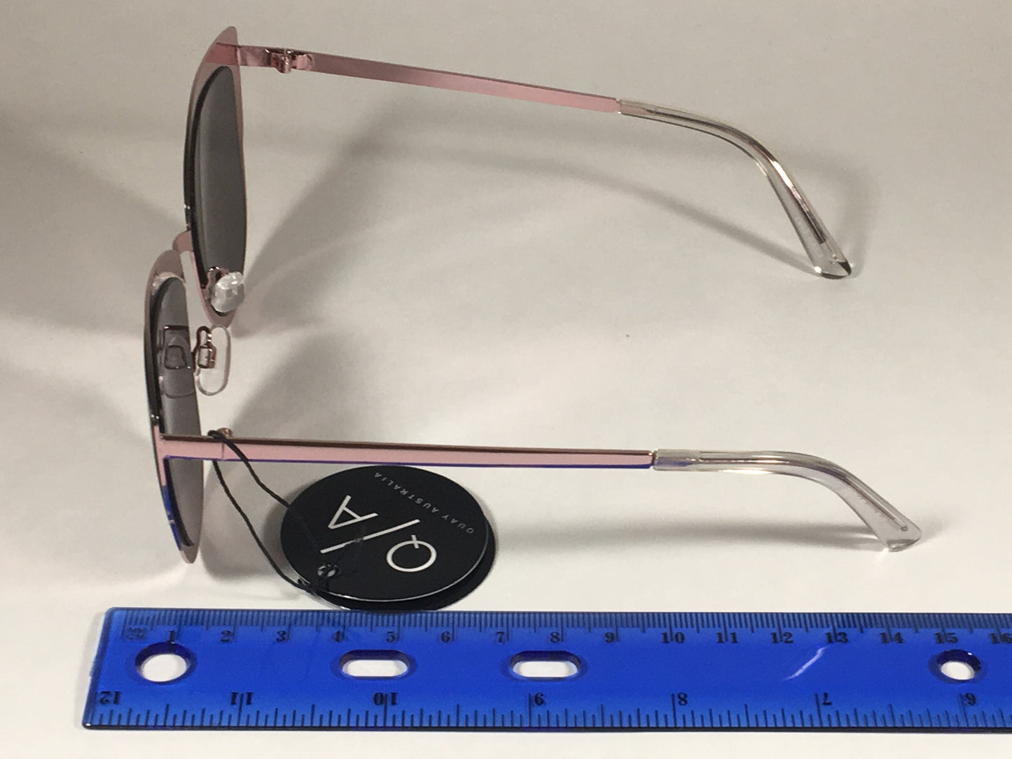 Quay Super Girl Sunglasses Large Cat Eye Shiny Pink Metal Silver Mirror Lens Qw000138 Pnk/slv - Sunglasses