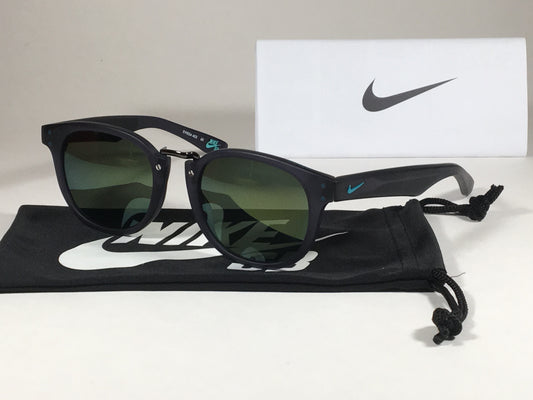 Nike Achieve Sunglasses Ev1024 Matte Obsidian Gray Green Triflection Petrol Lens - Sunglasses