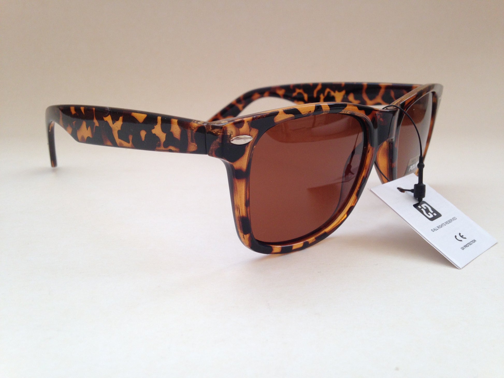 Mens Sunglasses Polarized Wf Brown Tortoise Square Original Retro Style 53 Mm - Sunglasses