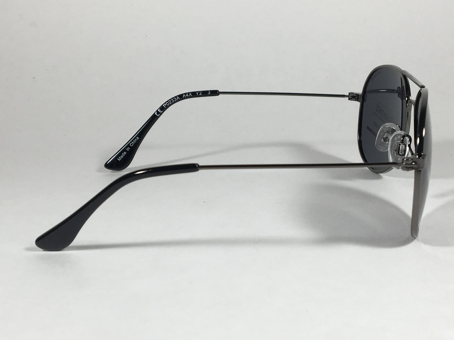 Polaroid Polarized Aviator Pilot Sunglasses Gunmetal Gray Metal Wire P0233A A4X Gun 56Mm - Sunglasses
