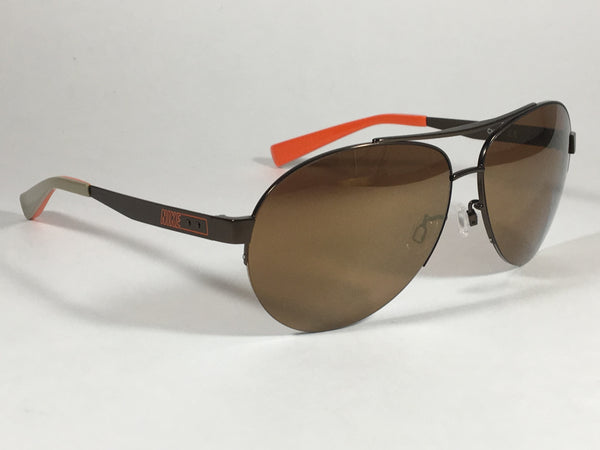 Nike Vintage 84 Aviator Pilot Sunglasses EV0636 203 501 Brown Mirror L