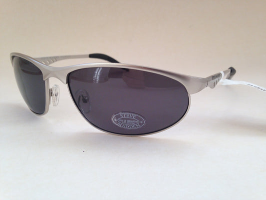 Steve Madden Polarized Sport Sunglasses Silver Metal Frame Gray Lens S3047P Slv - Sunglasses