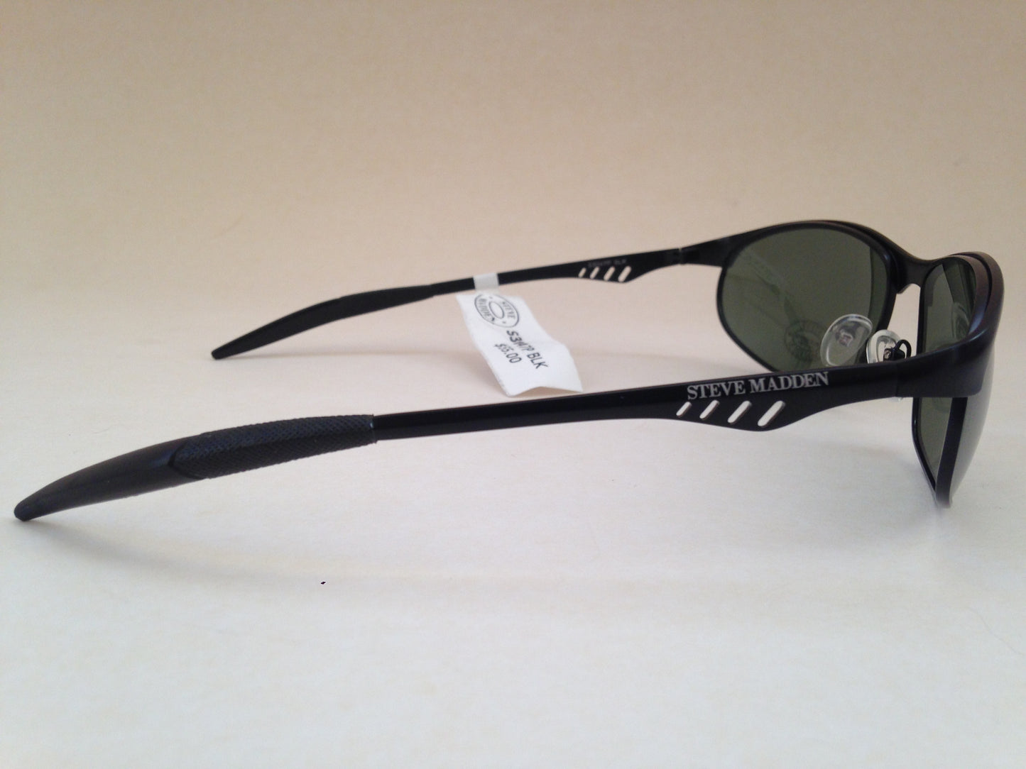 Steve Madden Sunglasses Polarized Sport Black Metal Frame Green Lens S3047P Blk - Sunglasses