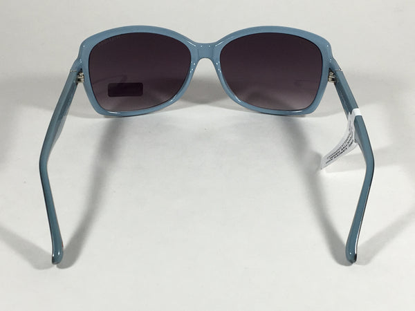 Tommy Hilfiger Alma Sunglasses Two Tone Black Light Blue Frame Smoke P