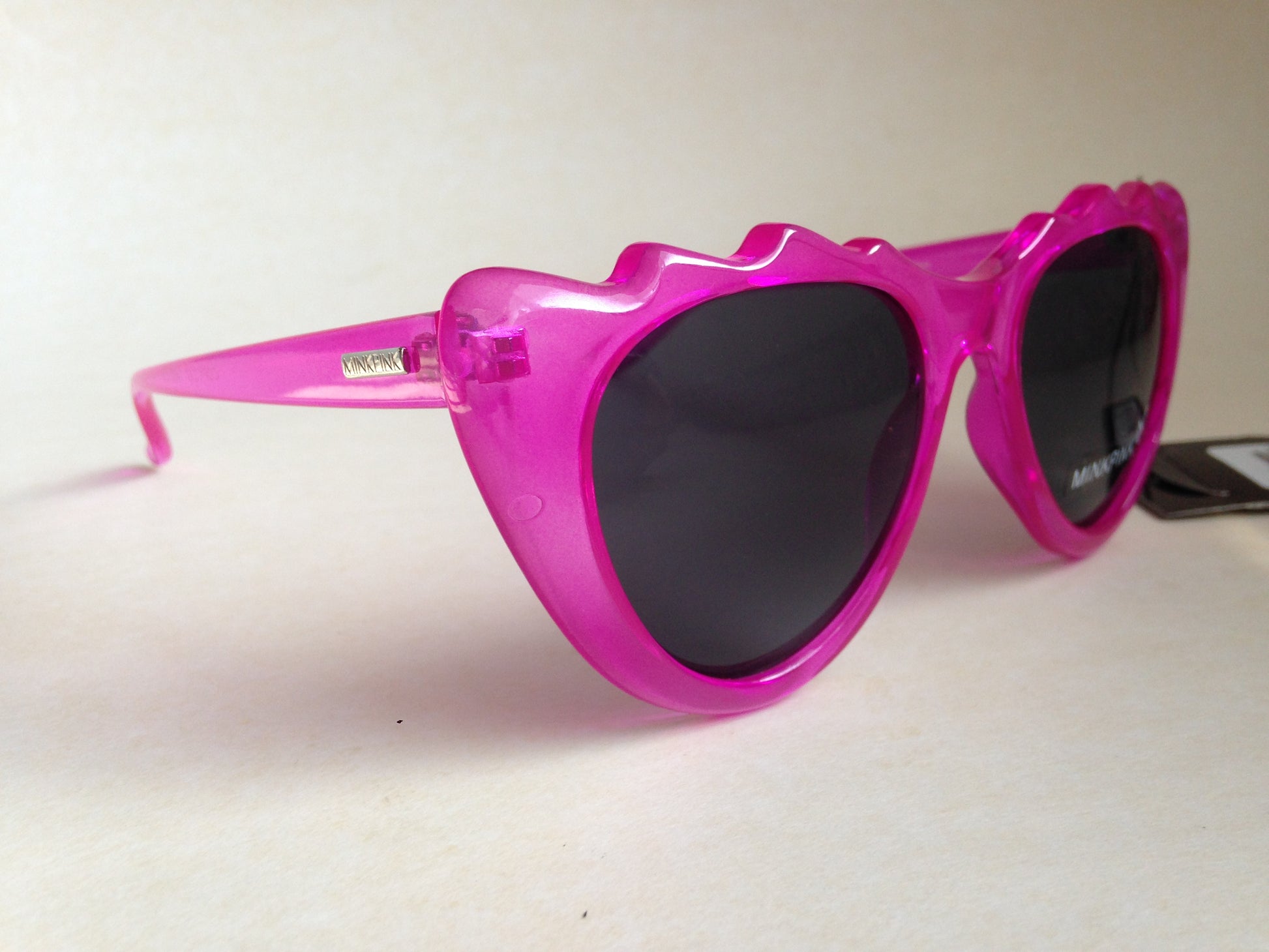 Minkpink Cat Eye Sunglasses Copy Cat 1408138 Flamingo Pink Frame Gray Lens - Sunglasses