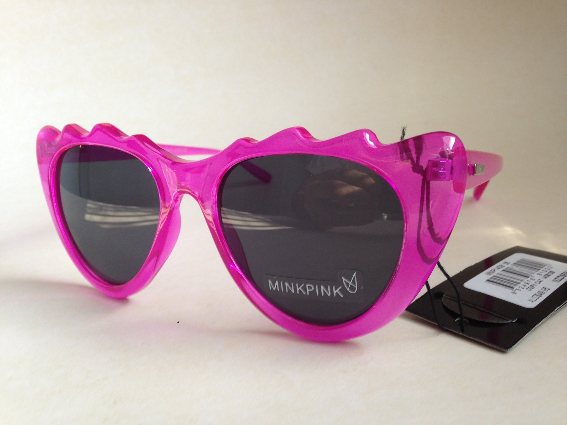 Minkpink Cat Eye Sunglasses Copy Cat 1408138 Flamingo Pink Frame Gray Lens - Sunglasses