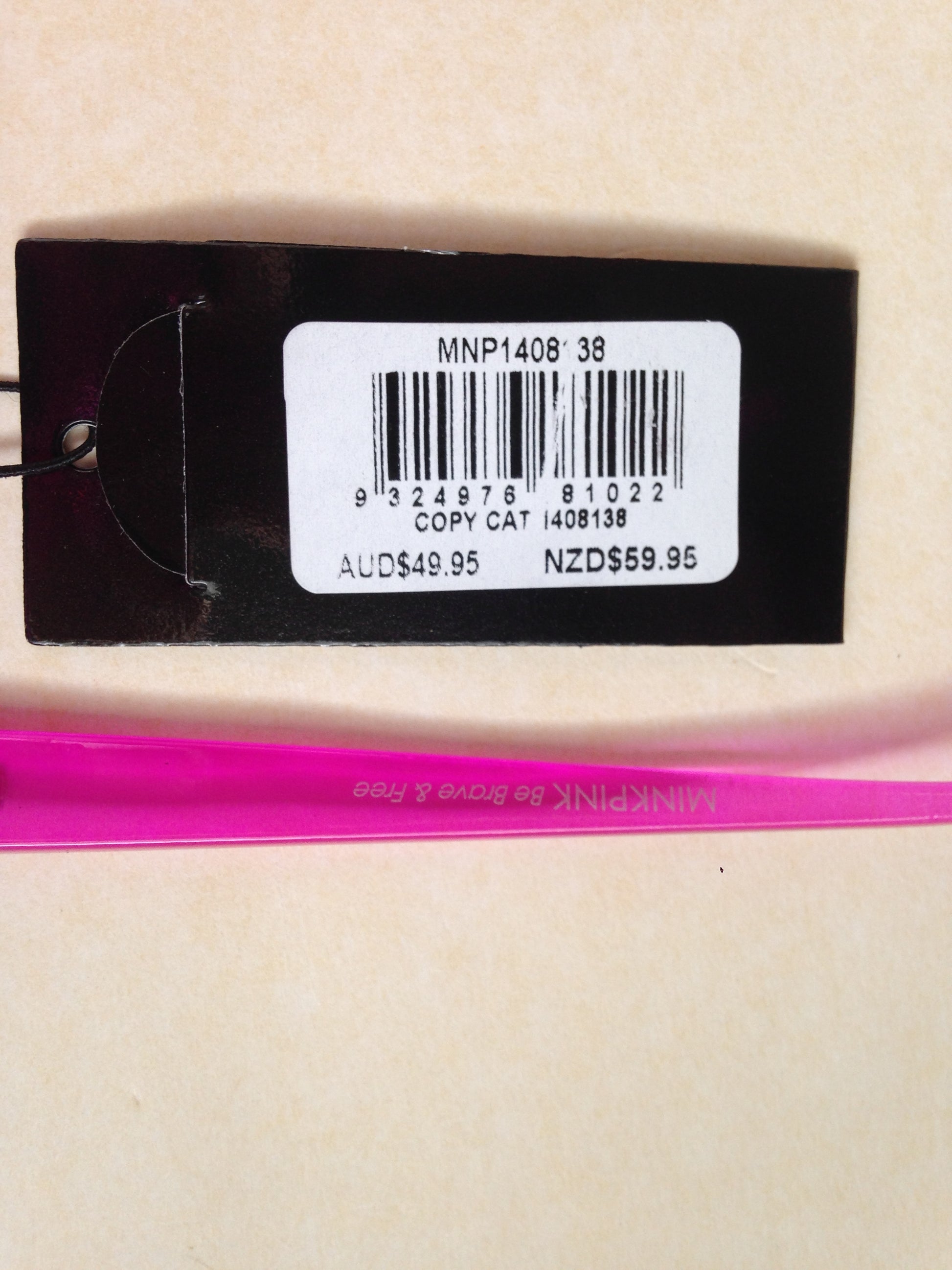 Minkpink Cat Eye Sunglasses Copy Cat 1408138 Flamingo Pink Frame Gray Lens - Sunglasses