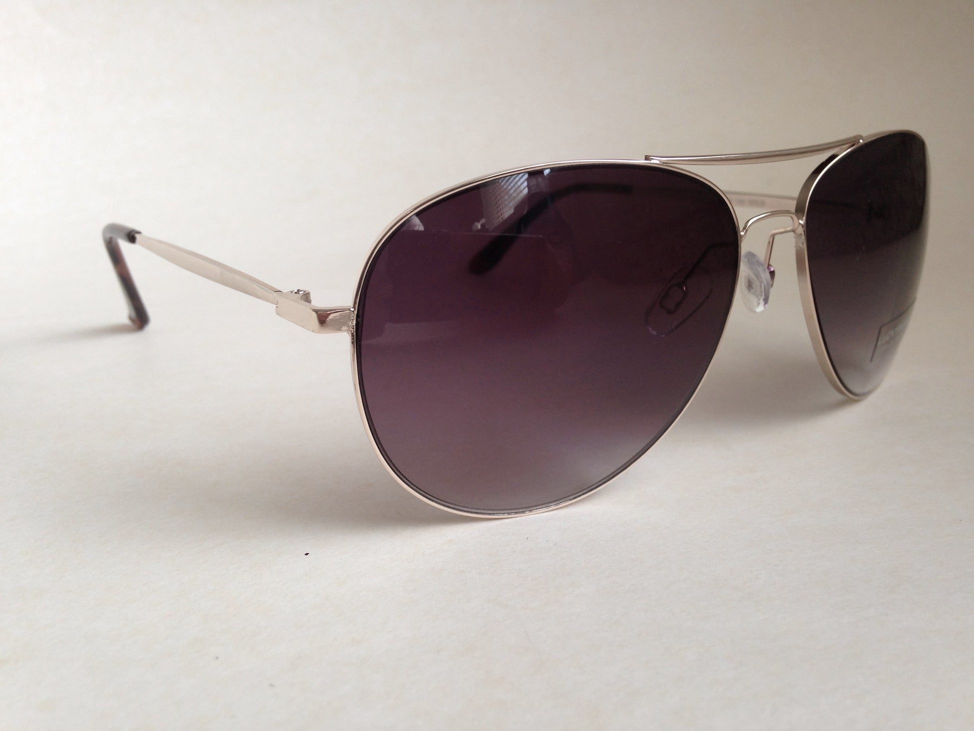 Lucky Brand Mens Aviator Sunglasses D917 Pale Gold Metal Gray Gradient Lens - Sunglasses