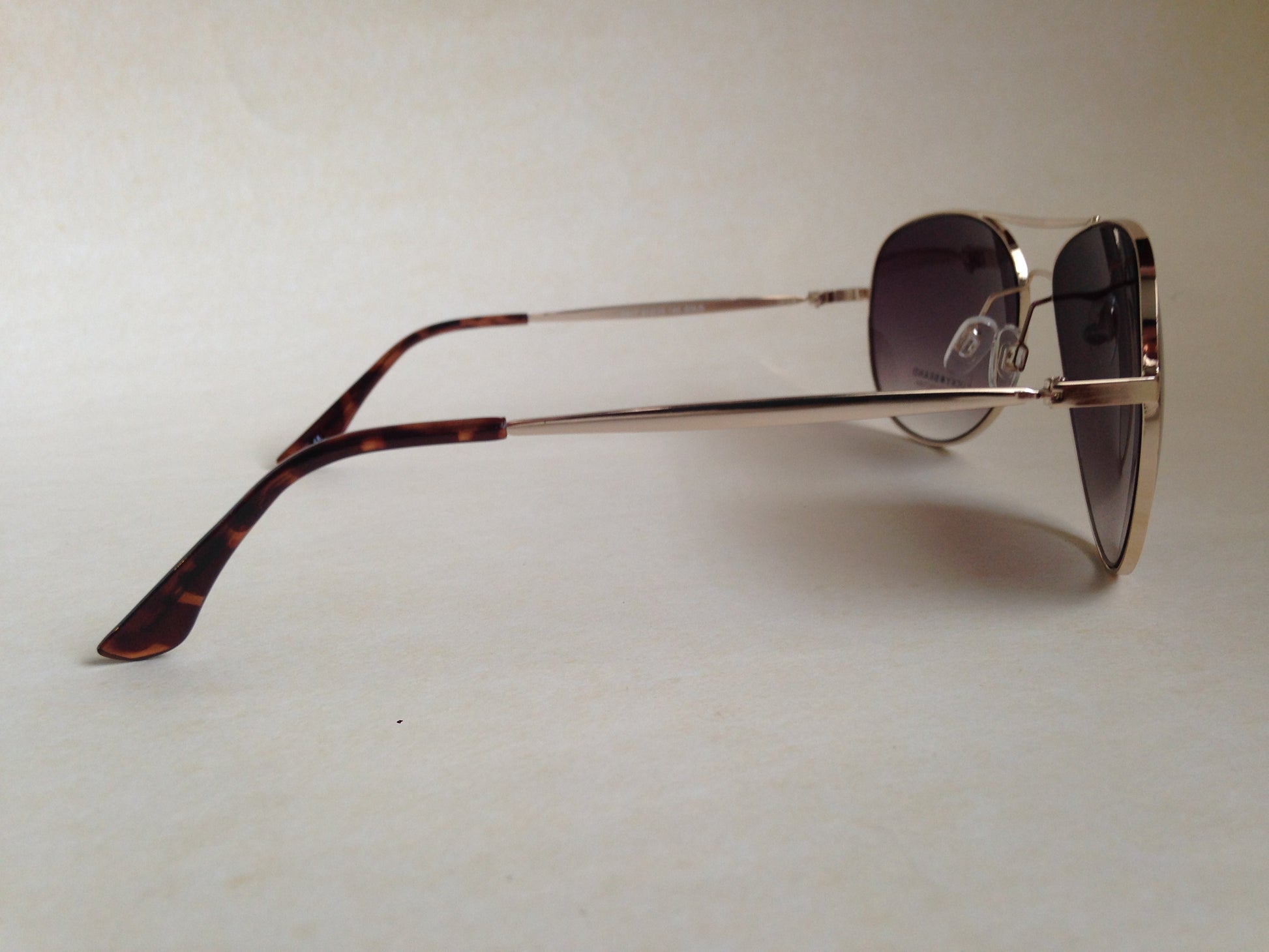 Lucky Brand Mens Aviator Sunglasses D917 Pale Gold Metal Gray Gradient Lens - Sunglasses