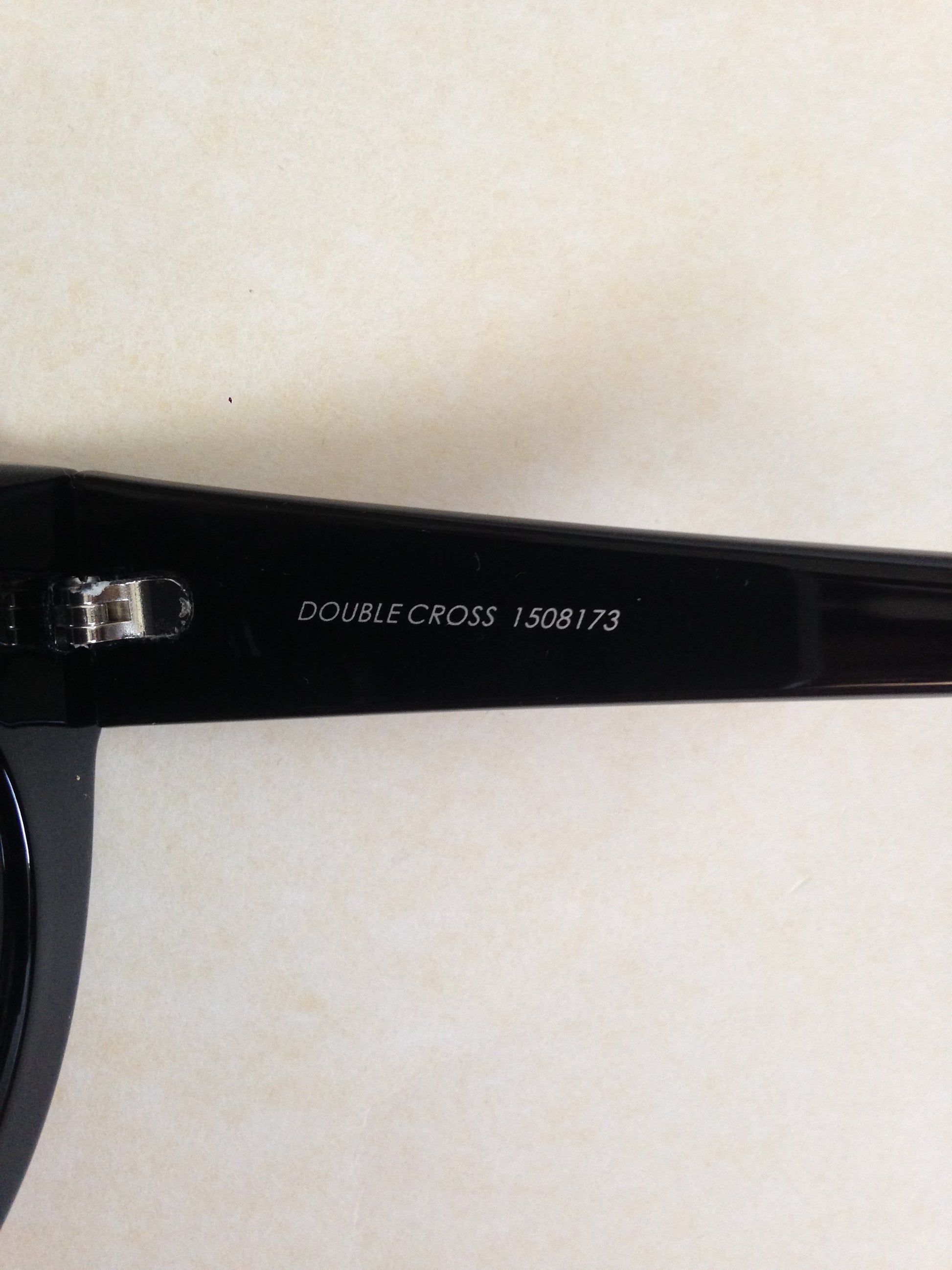 Minkpink Sunglasses New Authentic Double Cross Round Cat Eye Black With Leopard - Sunglasses
