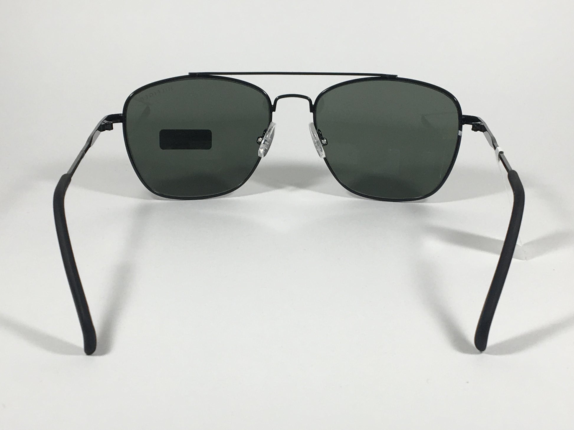 Tommy Hilfiger Mateo Aviator Navigator Sunglasses Black Metal Frame Green Grey Lens MATEO MM 0M343 - Sunglasses
