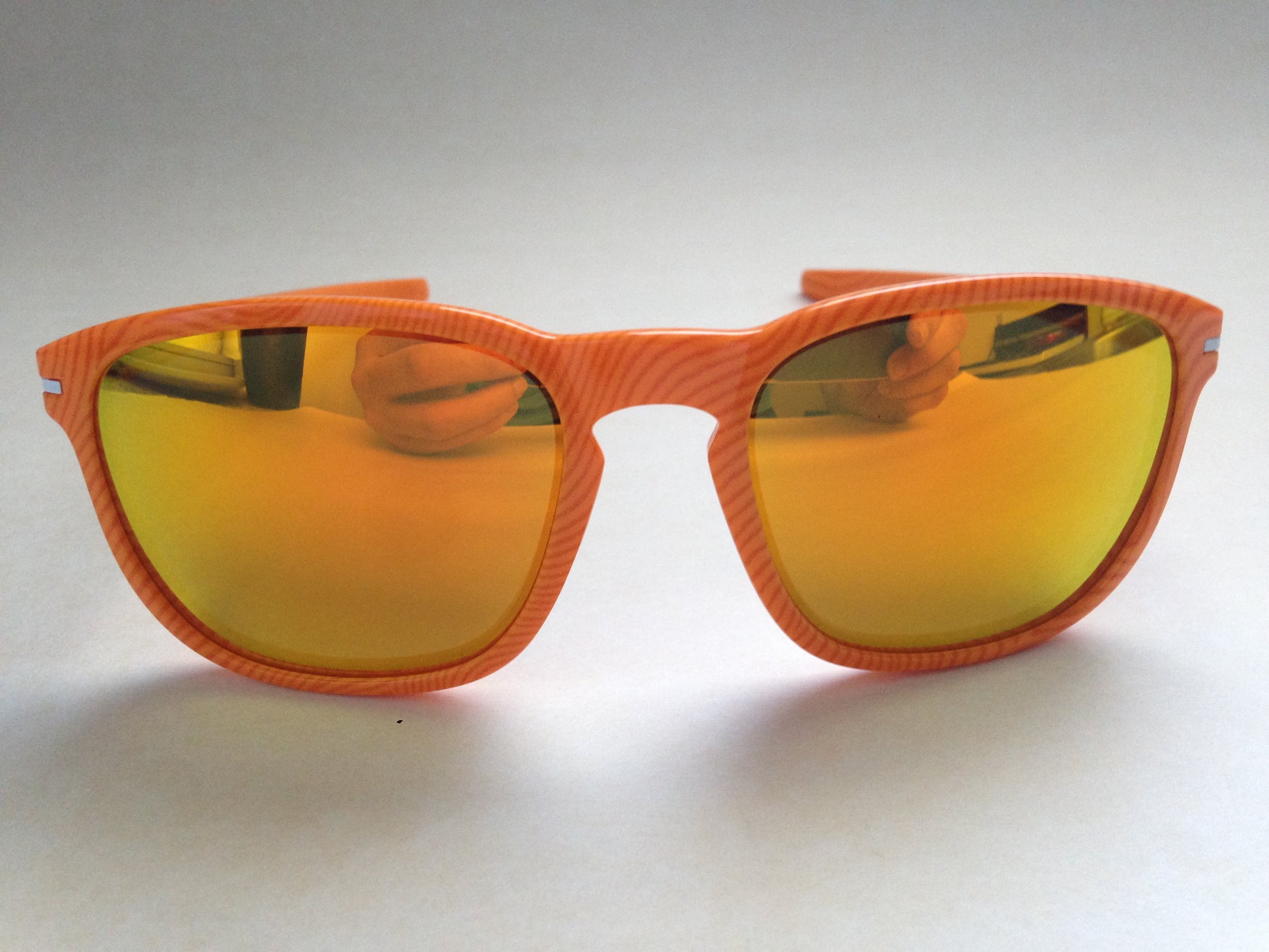 Oakley Enduro Sport Sunglasses Fingerprint Atomic Orange Fire Iridium Mirror Lens Oo9223-22 - Sunglasses