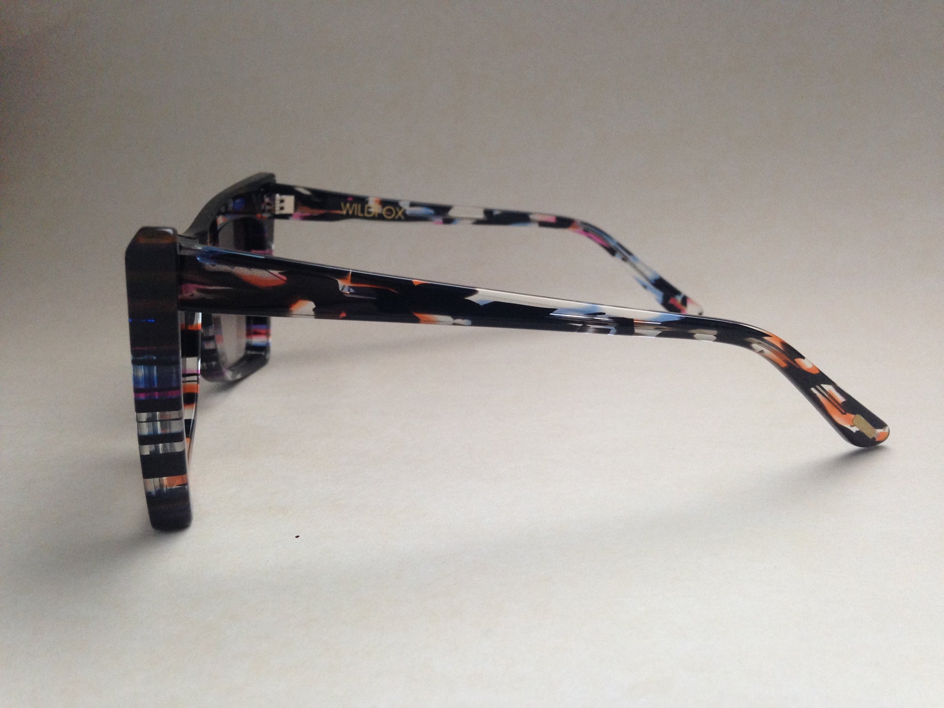 Wildfox Ivy Sunglasses Cat Eye Fireworks Explosion Molded Acetate Frame Gray Gradient Lens - Sunglasses