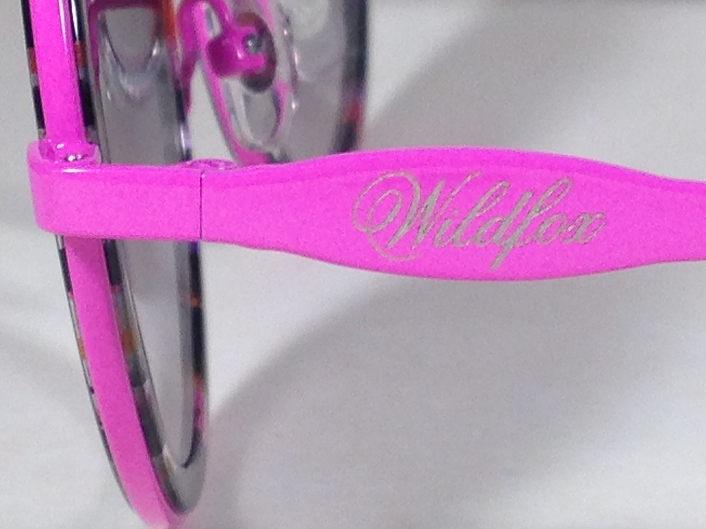 Wildfox Winona Fireworks Sunglasses Round Pink Black Frame Gray Gradient Lens - Sunglasses