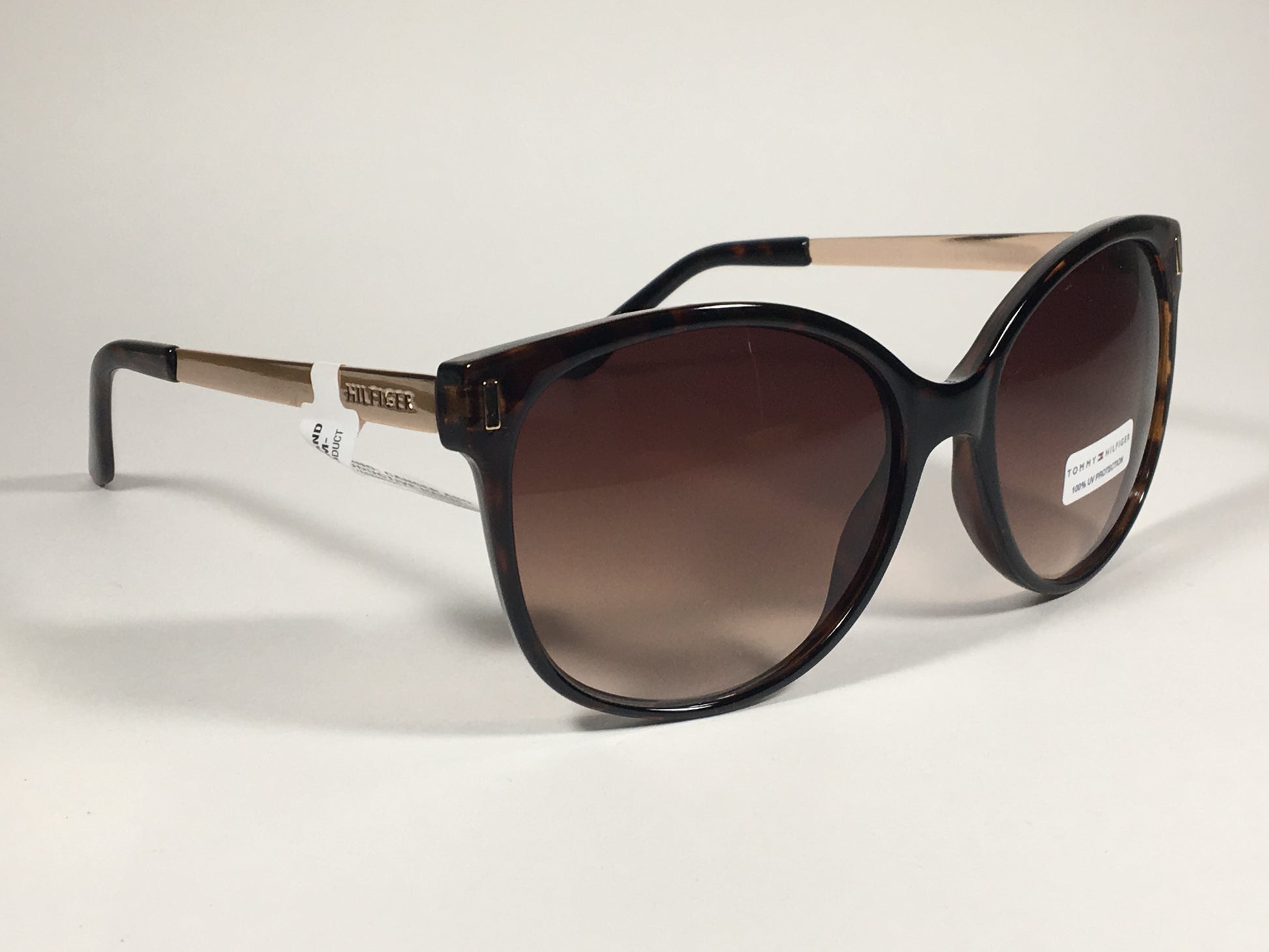 Tommy Hilfiger Breeda Sunglasses Brown Tortoise Gold Tone Frame Brown Gradient Lens BREEDA WP OL429 - Sunglasses