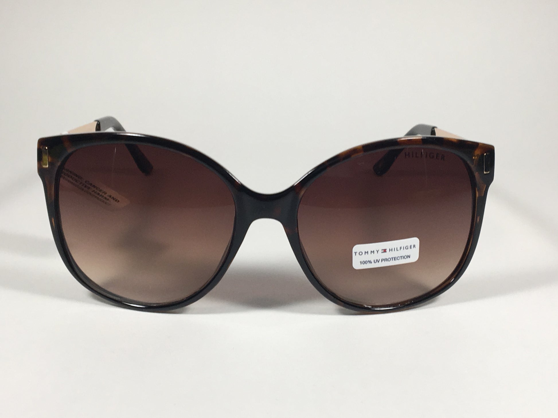 Tommy Hilfiger Breeda Sunglasses Brown Tortoise Gold Tone Frame Brown Gradient Lens BREEDA WP OL429 - Sunglasses