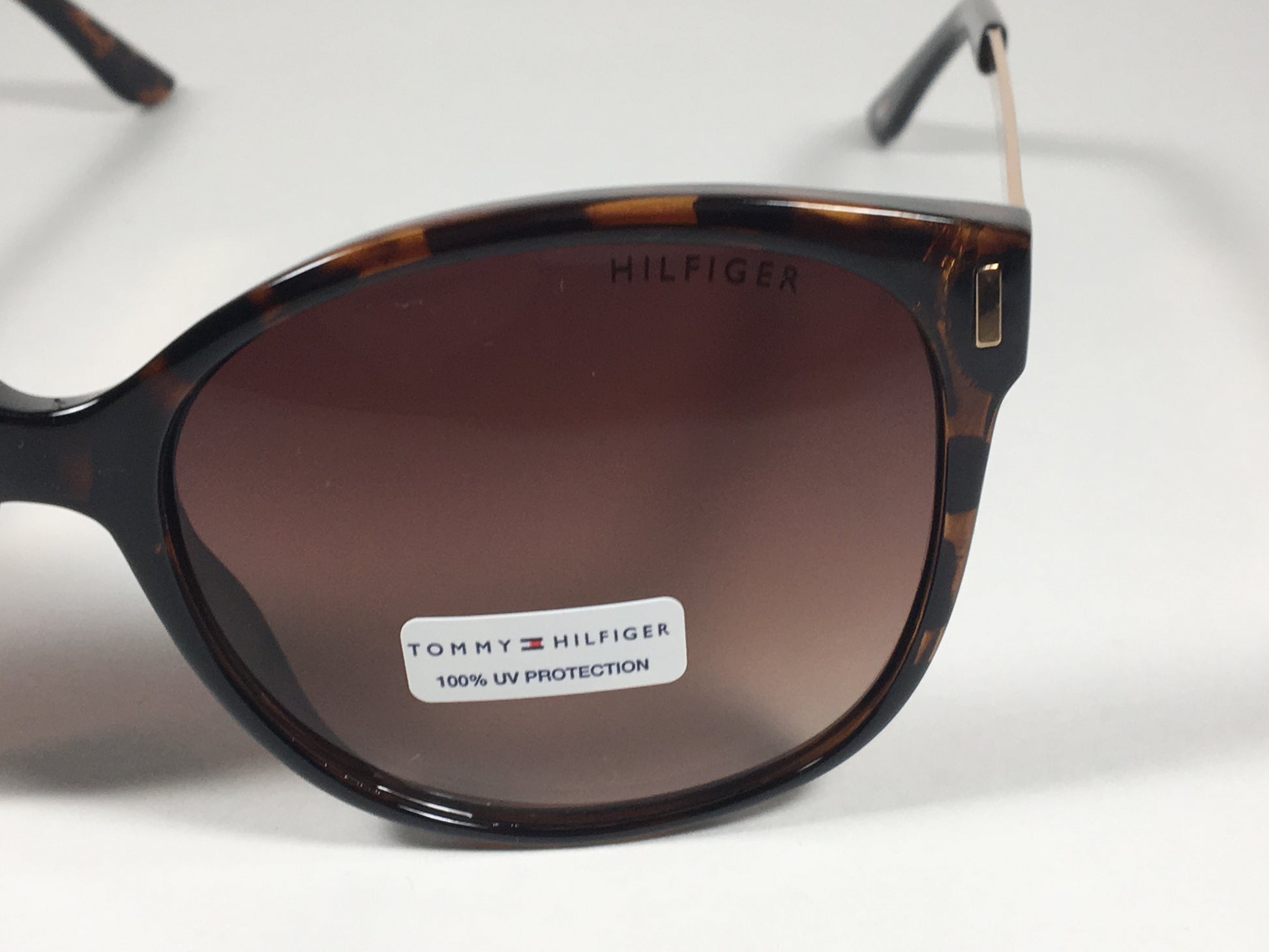 Tommy Hilfiger Breeda Sunglasses Brown Tortoise Gold Tone Frame Brown Gradient Lens BREEDA WP OL429 - Sunglasses