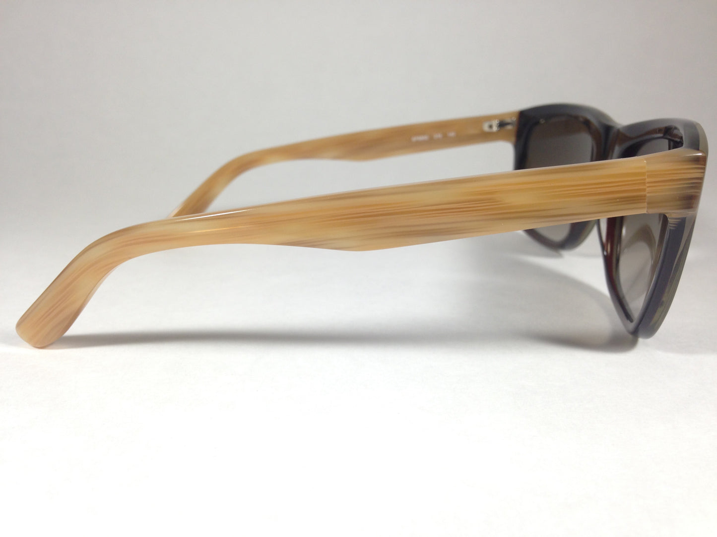 Salvatore Ferragamo Square Sunglasses Wood Pattern Dark Green Olive Frame Brown Gray Lens Sf686S 318 - Sunglasses