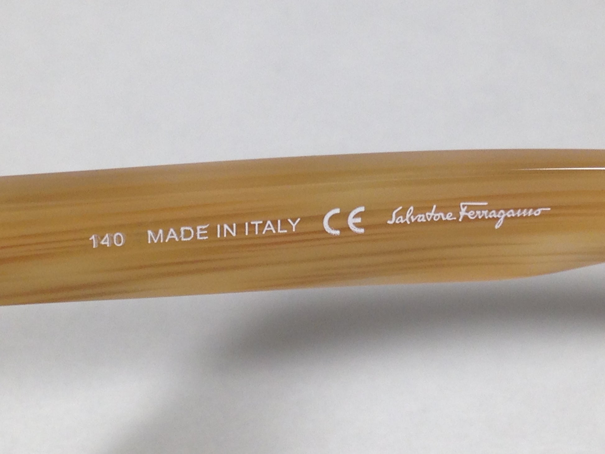 Salvatore Ferragamo Square Sunglasses Wood Pattern Dark Green Olive Frame Brown Gray Lens Sf686S 318 - Sunglasses