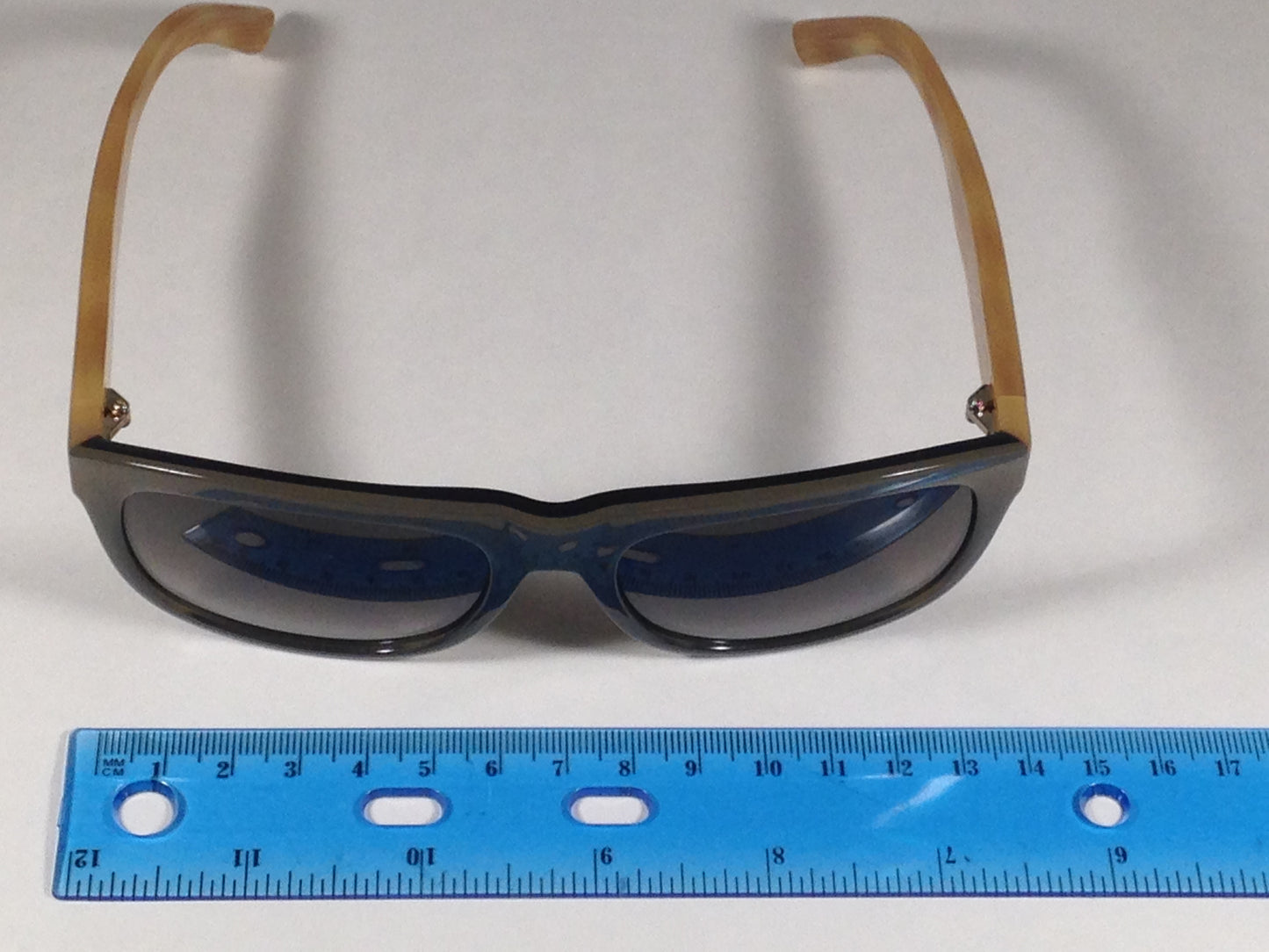Salvatore Ferragamo Square Sunglasses Wood Pattern Dark Green Olive Frame Brown Gray Lens Sf686S 318 - Sunglasses