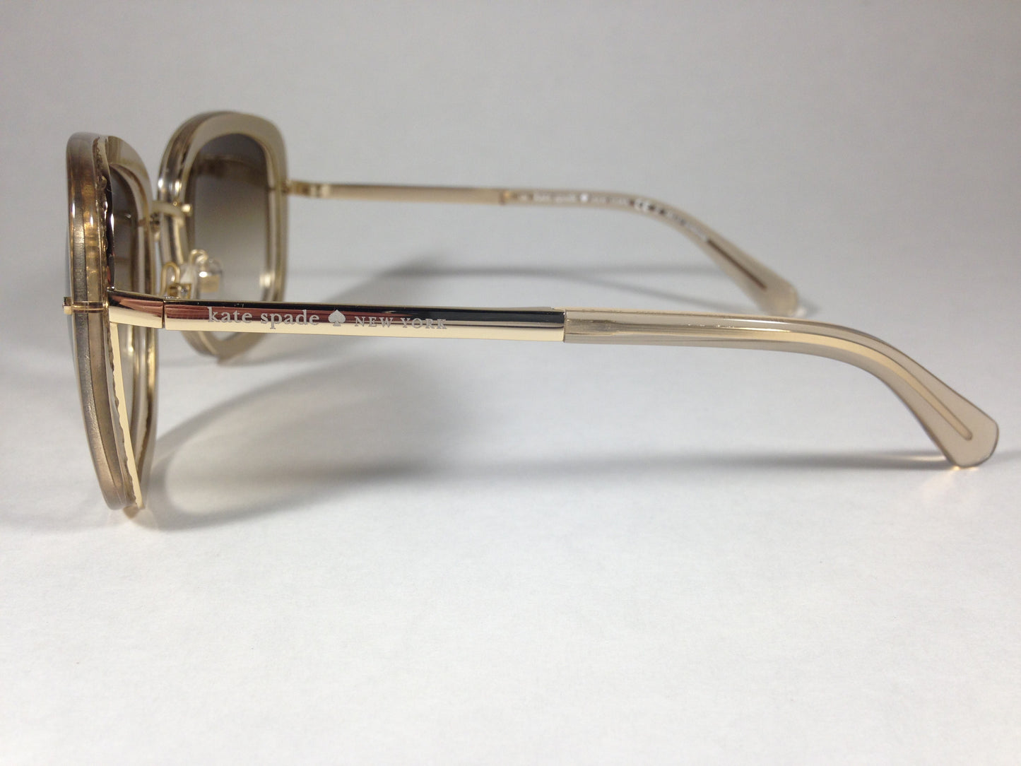 Kate Spade Womens Scottie 0Cw2 Cc Butterfly Sunglasses Gold Glitter Brown Gradient New - Sunglasses
