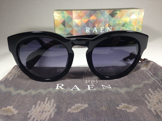 Raen Strada Sunglasses Round Keyhole Black Smoke Gray Gradient Lens Sta-001-Gradsmk - Sunglasses