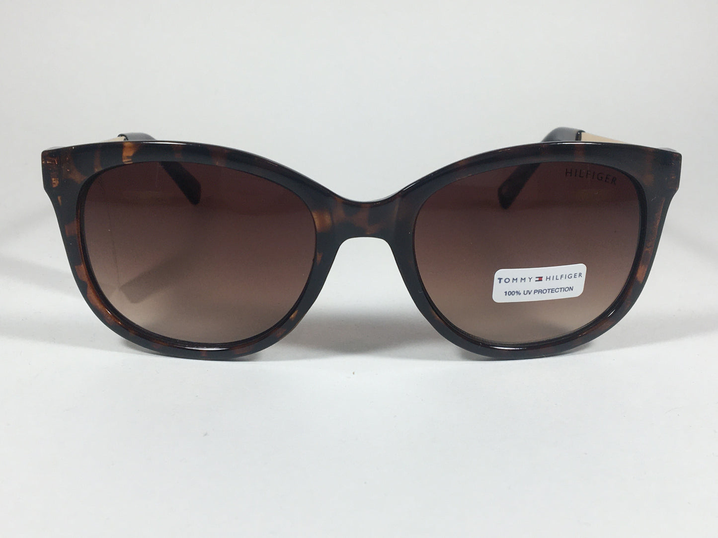 Tommy Hilfiger Olivia Square Sunglasses Brown Tortoise and Gold Frame Brown Lens OLIVIA WP OL269 - Sunglasses