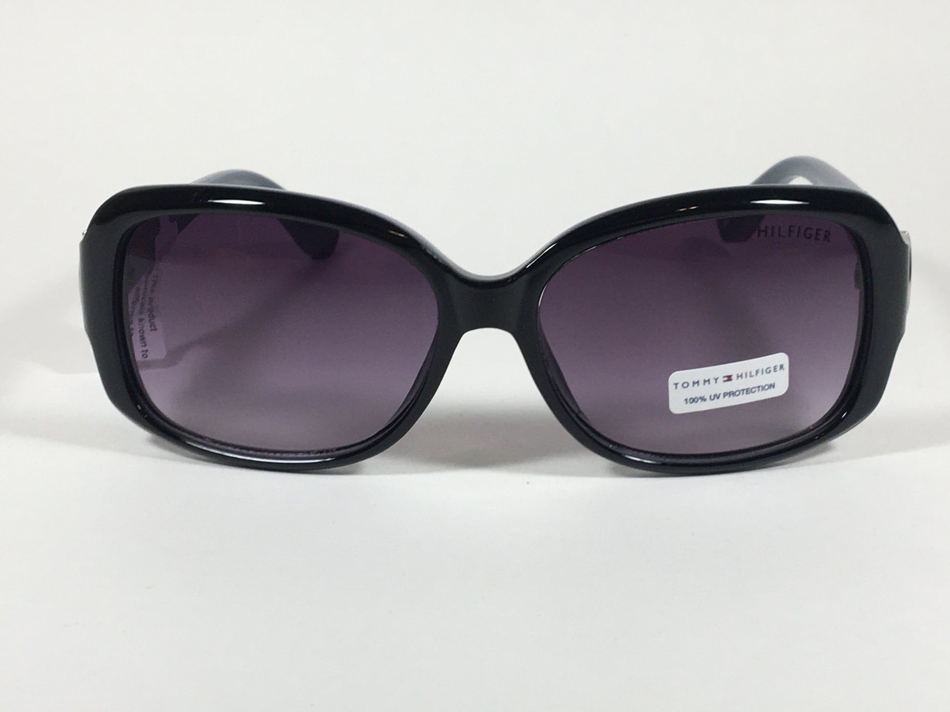 Tommy Hilfiger Quinn Oval Sunglasses Two Tone Black Gray Blue Frame Smoke Gradient Lens QUINN WP OL273 - Sunglasses