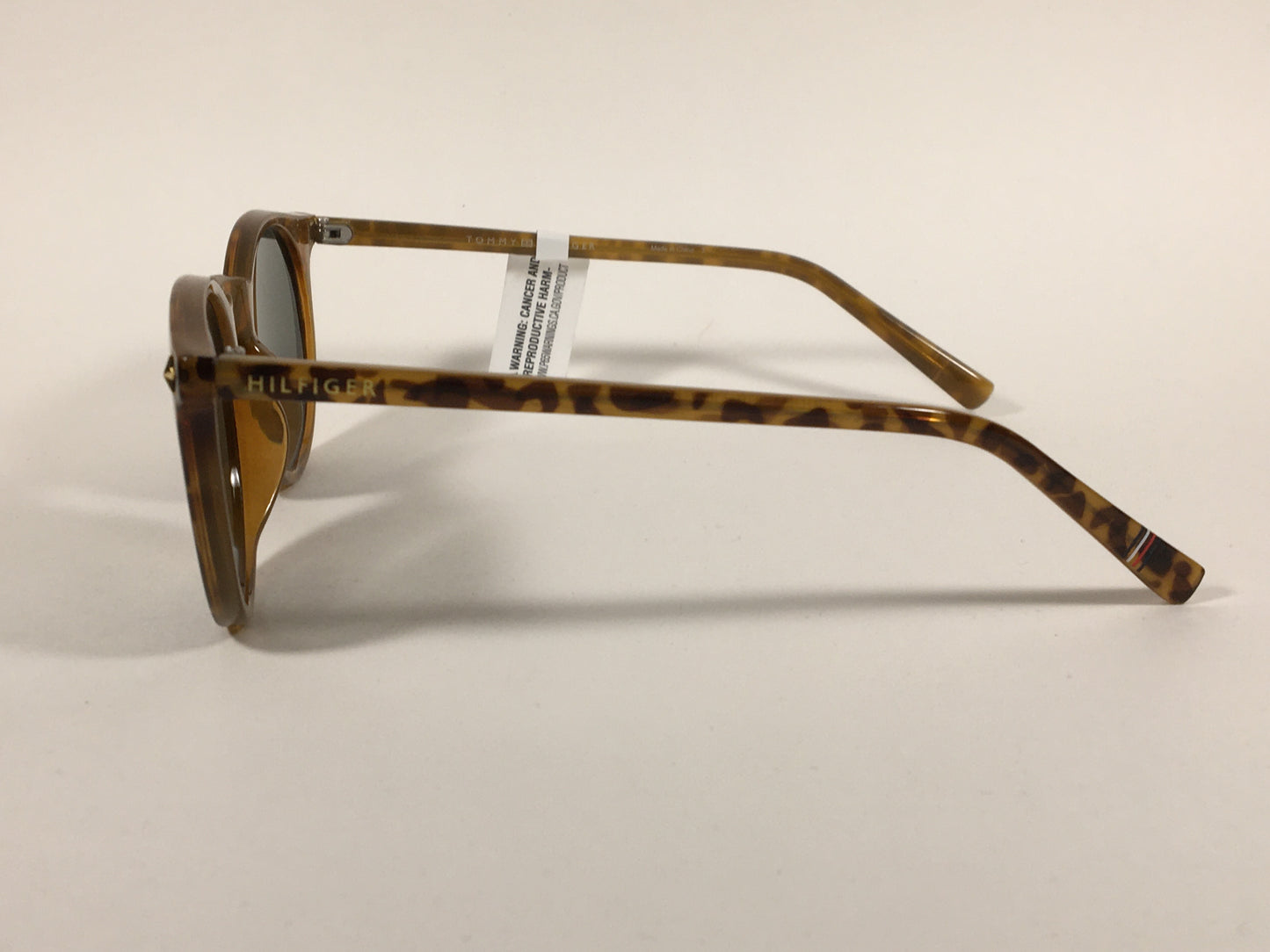 Tommy Hilfiger Biddy Round Keyhole Sunglasses Milk Tortoise Green Lens WP OL407 - Sunglasses