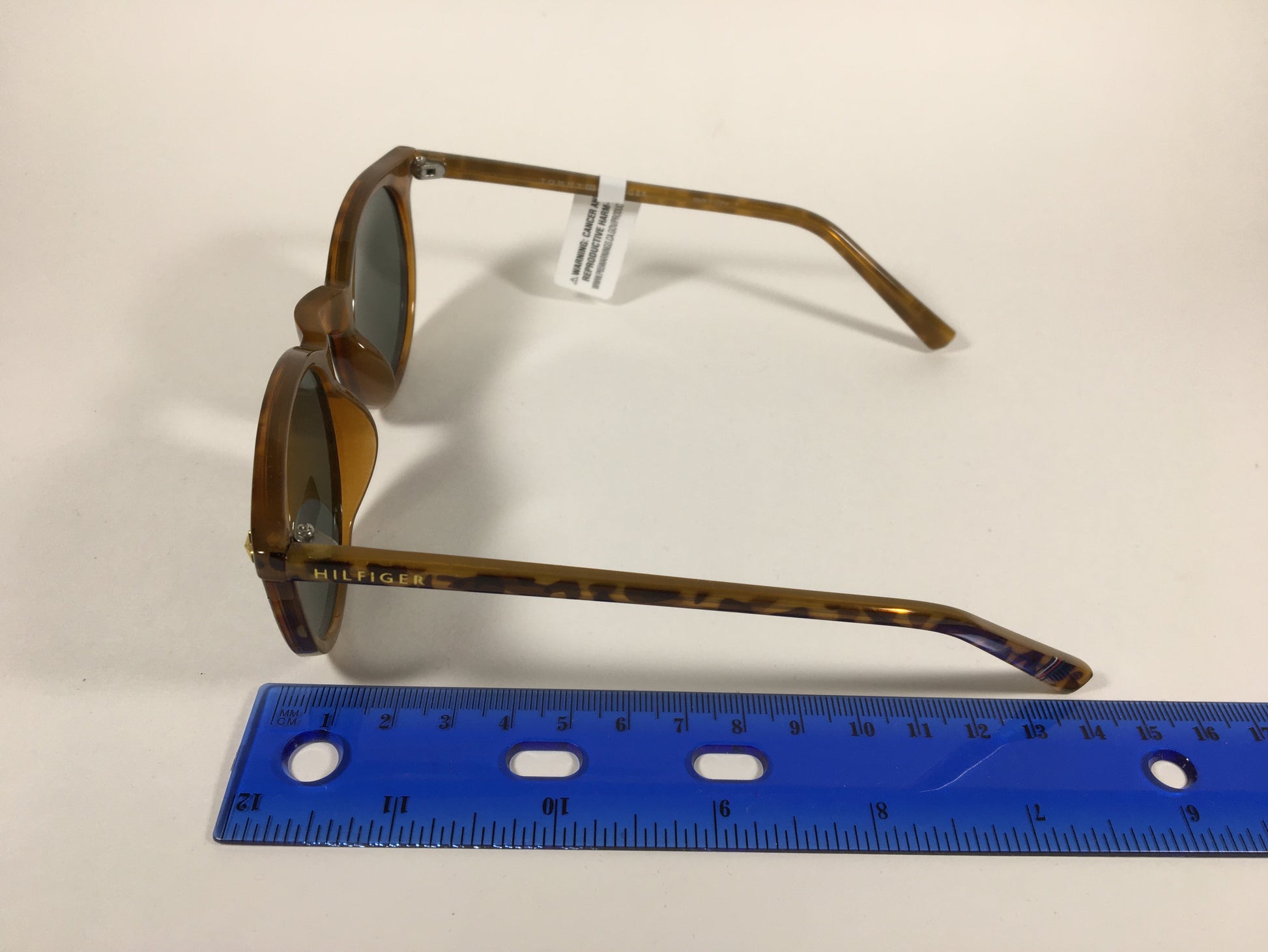 Tommy Hilfiger Biddy Round Keyhole Sunglasses Milk Tortoise Green Lens WP OL407 - Sunglasses