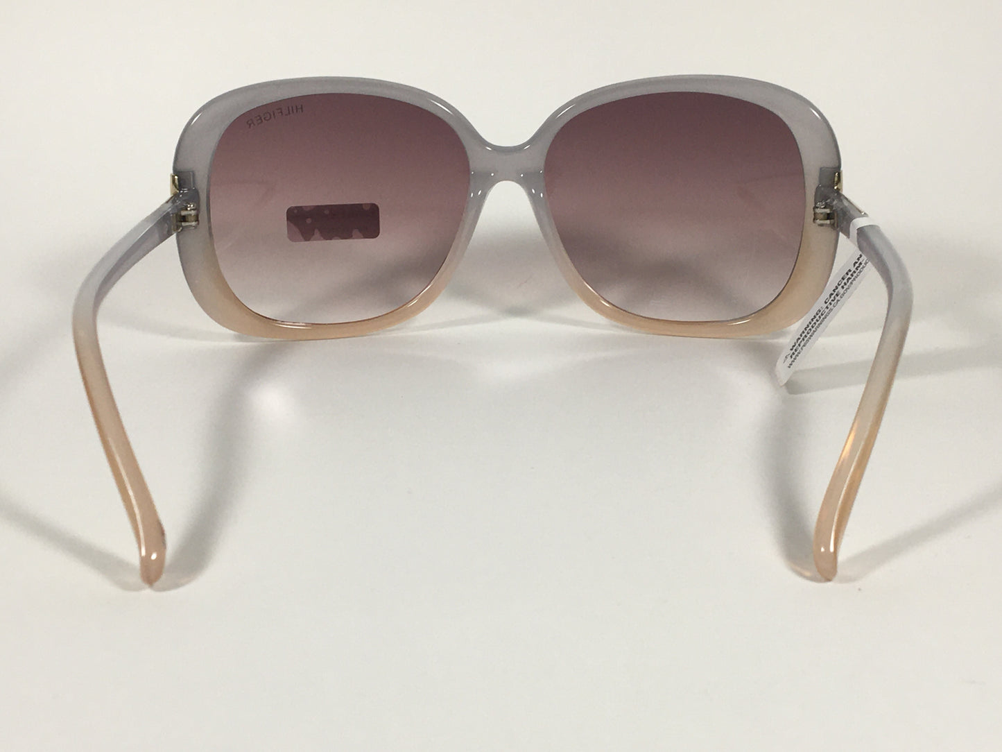 Tommy Hilfiger Janet Large Oval Sunglasses Gray Nude Frame Brown Gradient Lens JANET WP OL90 - Sunglasses