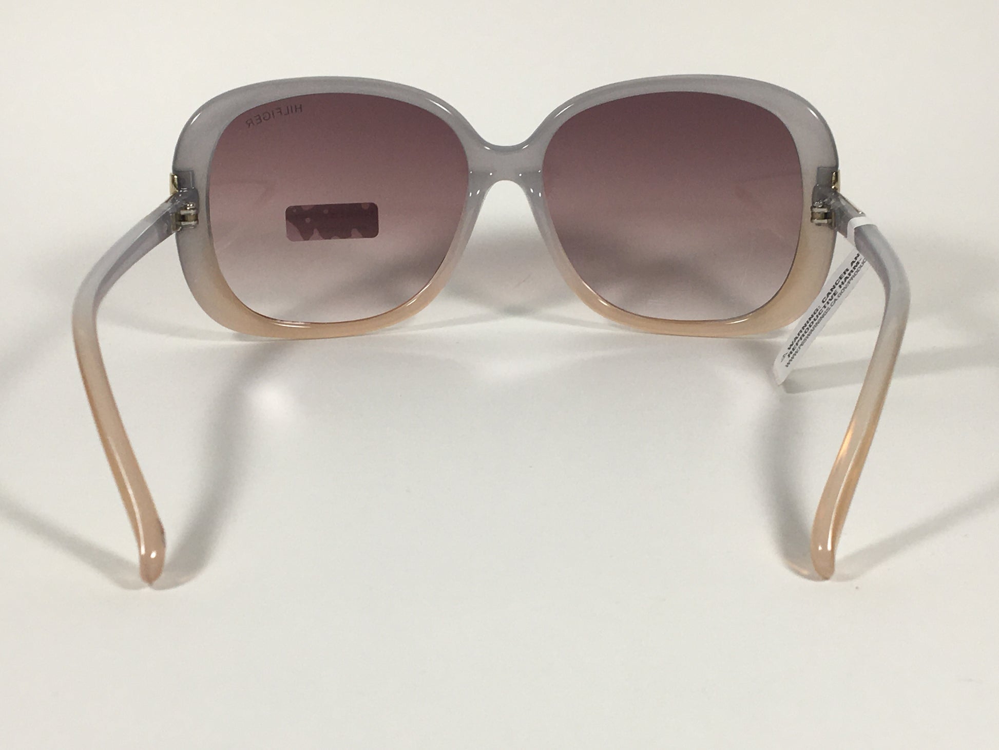 Tommy Hilfiger Janet Large Oval Sunglasses Gray Nude Frame Brown Gradient Lens JANET WP OL90 - Sunglasses