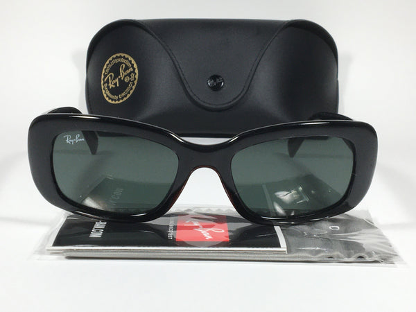 konkurrence Rastløs brud Ray-Ban Highstreet Sunglasses Flat Oval Black Gloss Frame Green Lens R