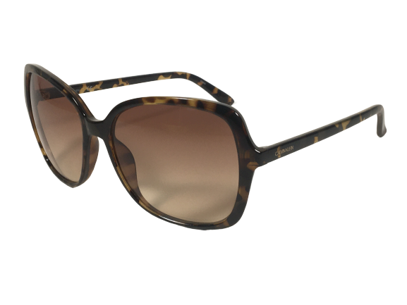 Calvin Klein Butterfly Sunglasses CK19561S 235 Brown Tortoise Frame Brown Gradient Lens - Sunglasses