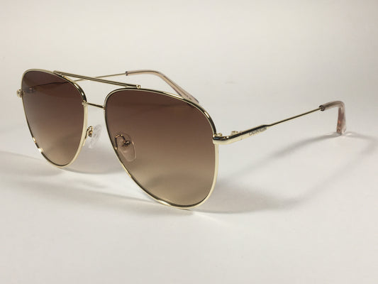 Calvin Klein Aviator Pilot Sunglasses CK19133S 716 Gold Frame Brown Gradient Lens - Sunglasses