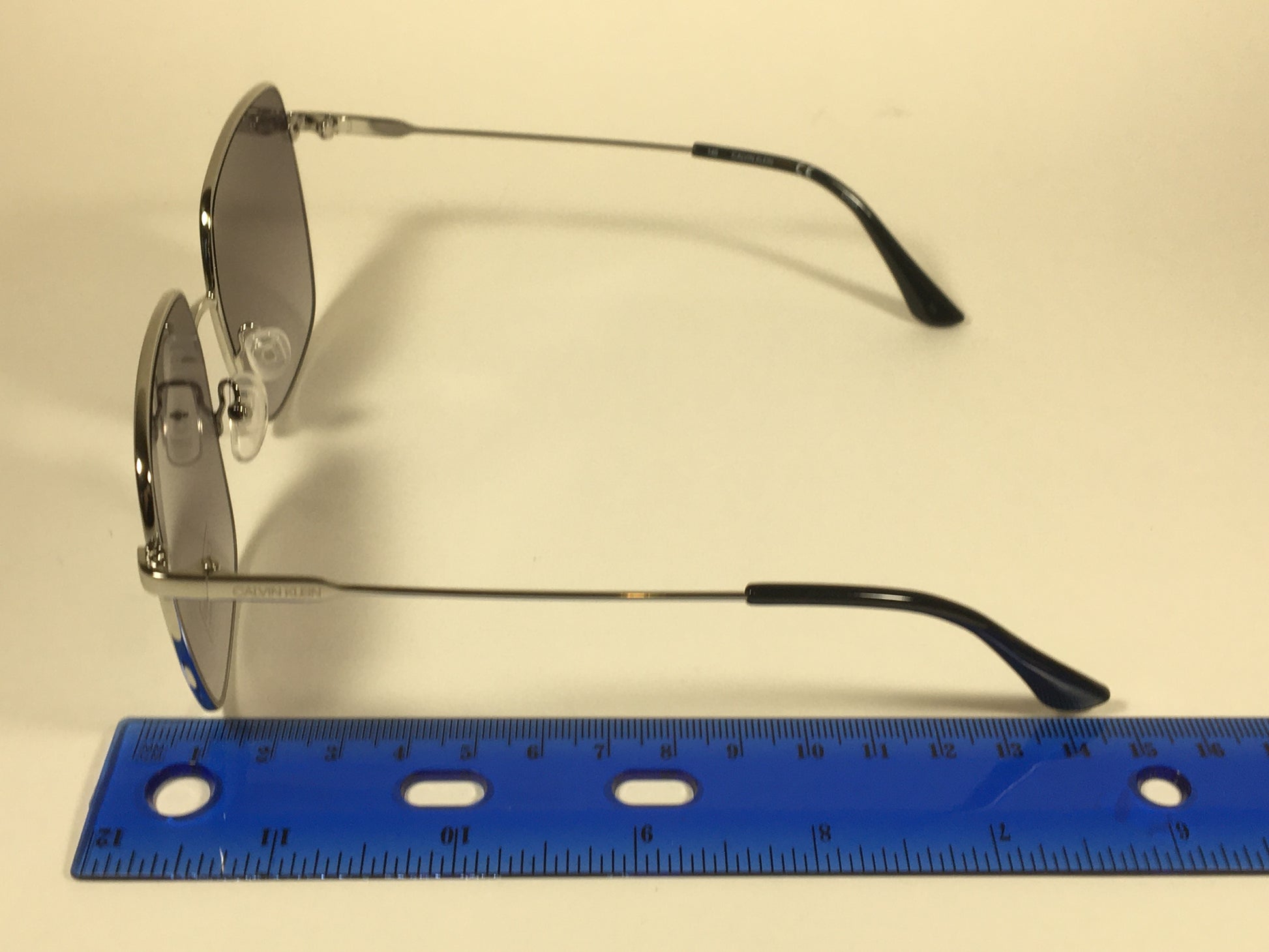 Calvin Klein Square Lens Sunglasses CK19135S 045 Silver Gray Gradient Lens - Sunglasses