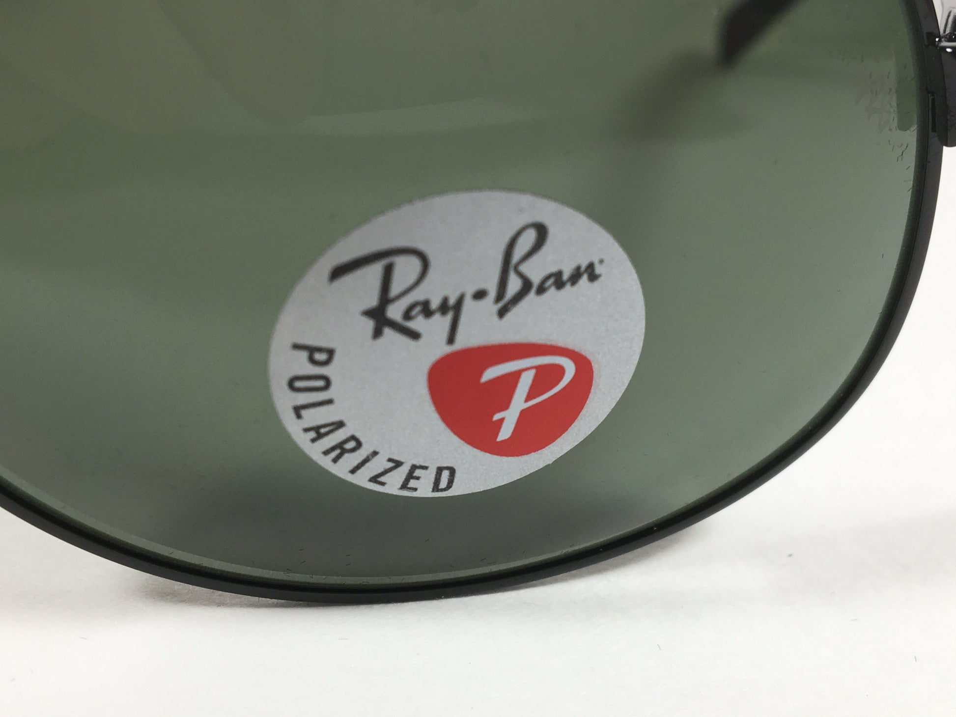Ray-Ban Highstreet Polarized Aviator Sunglasses Black Green Lens RB3387 002/9A - Sunglasses